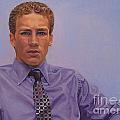 Young man in a purple shirt